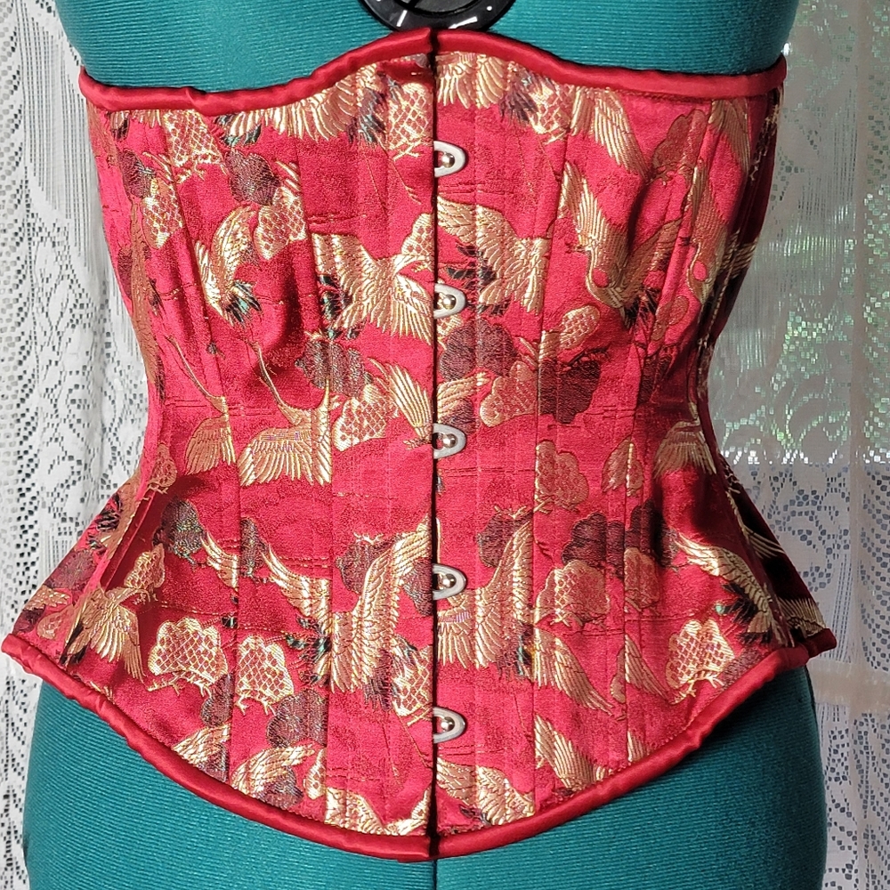 Timeless Trends 20" Red Crane Hourglass Corset